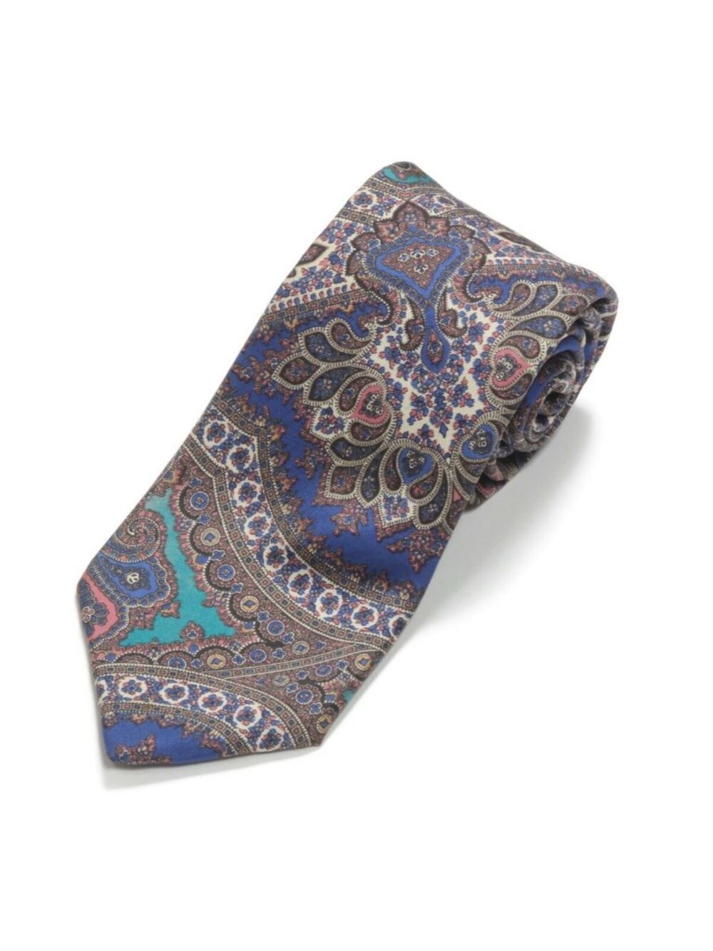 Vintage LIBERTY OF LONDON Paisley Flourish Ornate Dandy Men's Silk Neck Tie